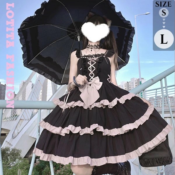 高評価!超人気 アイドル服 ロリータ 袖なし ミニ丈 ワンピース コスプレ衣装 ねこみみ ティアードスカート コスチューム 花飾り レースアップ ゴシックロリィタ ゴスロリ 半袖 袖付き フリル裾 ク