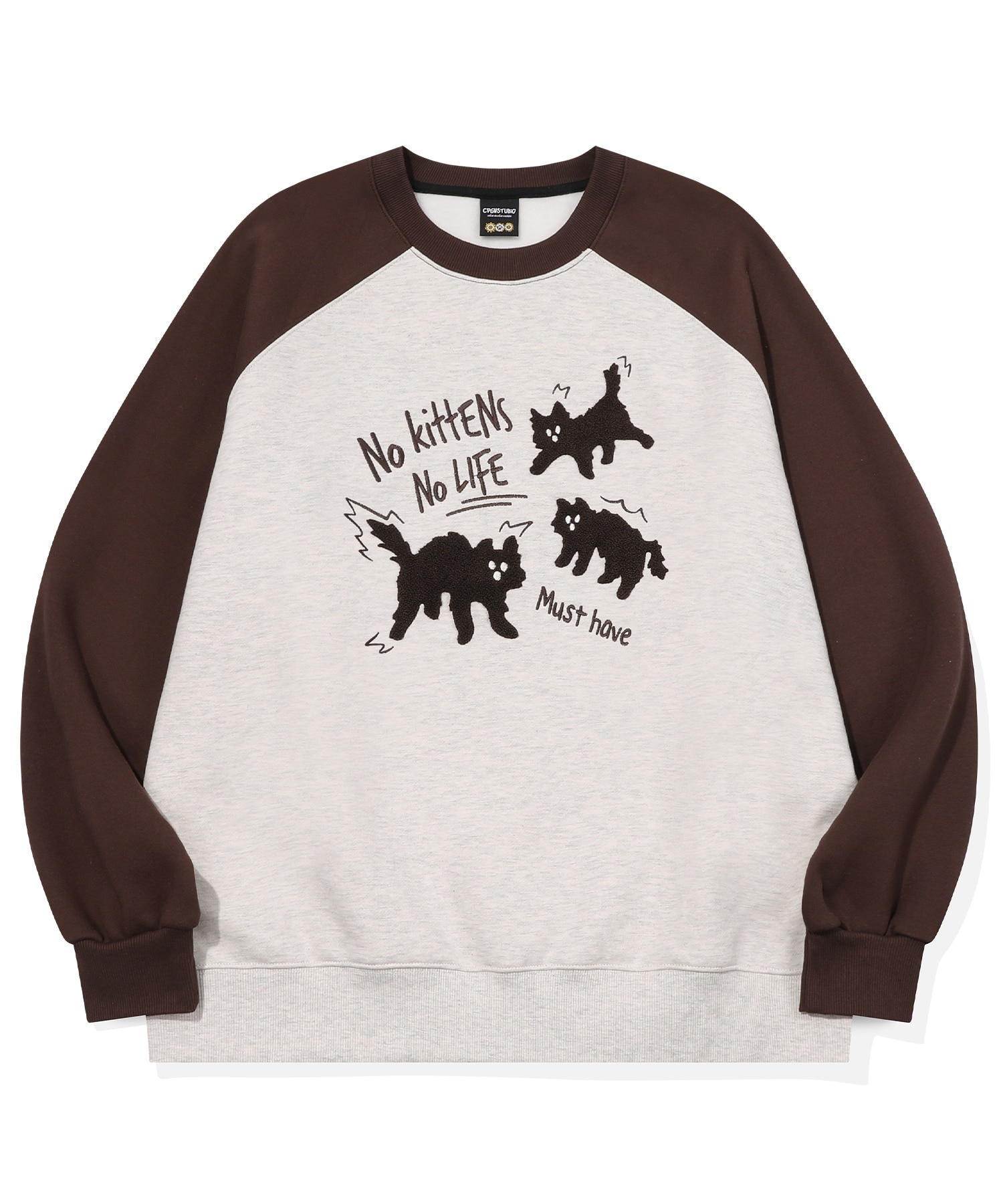 【CPGN】CAT BOUCLE RAGLAN SWEATSHIRT BROWN