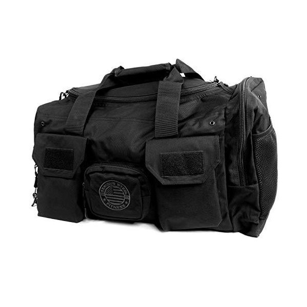 Serious Steel Fitness Gym Bag 1000D Nylon Duffel Bag Heavy Duty (Black) 並行輸入品