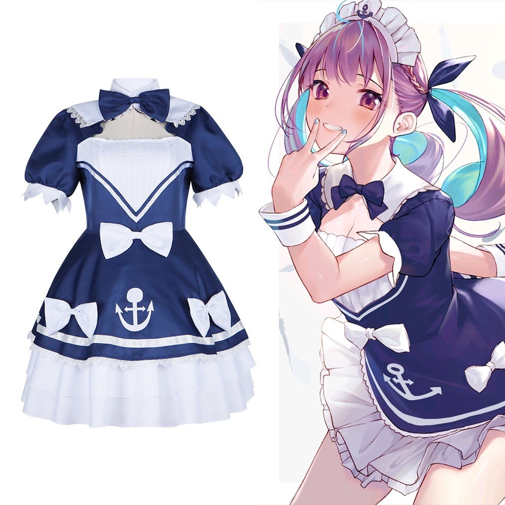 VTuber バーチャルアンカー あくあ アクア cos 服 メイド服 ロリータドレス コスプレ パフォーマンス衣装