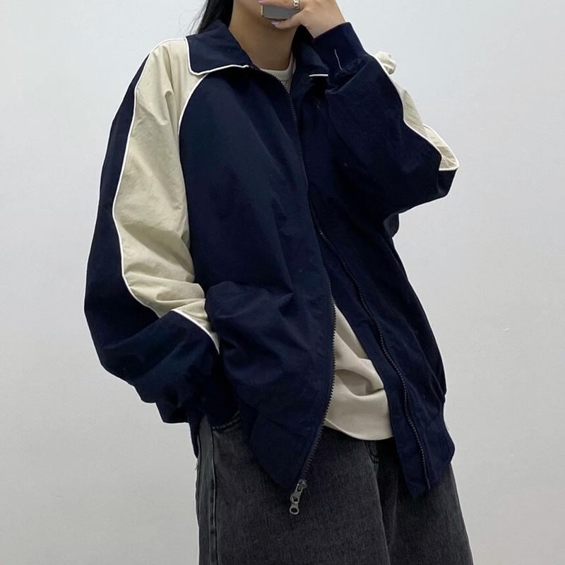 配色バーシティジャケット