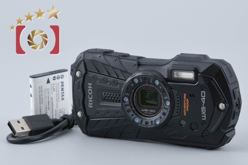 RICOH PENTAX ペンタックス WG-40 ブラック コンパクトデジタルカメラ シャッター回数僅少