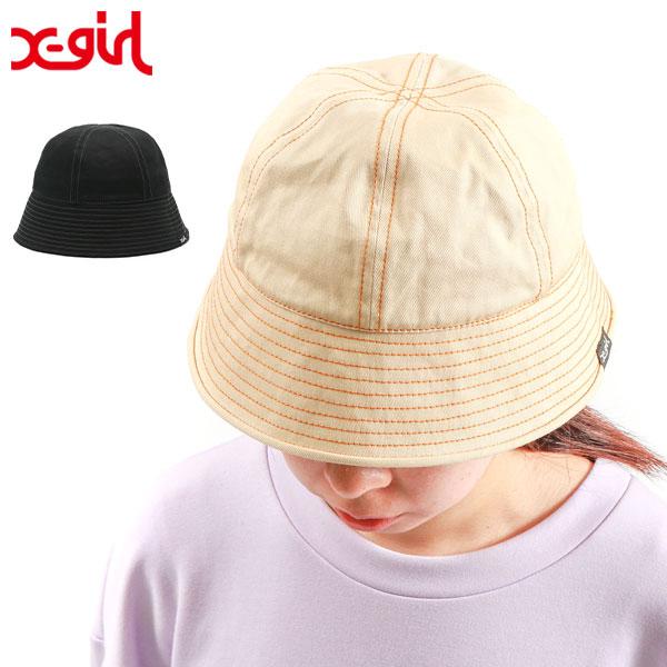 帽子 SAILOR HAT セーラーハット ハット 深め コットン カジュアル アウトドア ステッチ 黒 ブラック レディース 105232051006