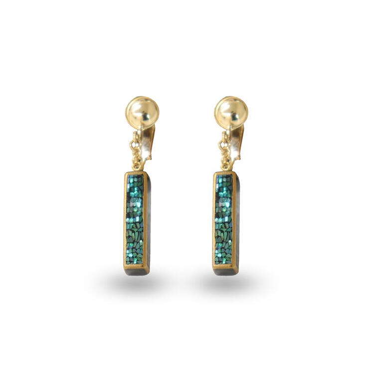 螺鈿細工イヤリング(Prism) 和モダン アクセサリー 上品 エレガント 女性 高級感 贈り物 プレゼント 母の日 伝統工芸士 羽賀富美子