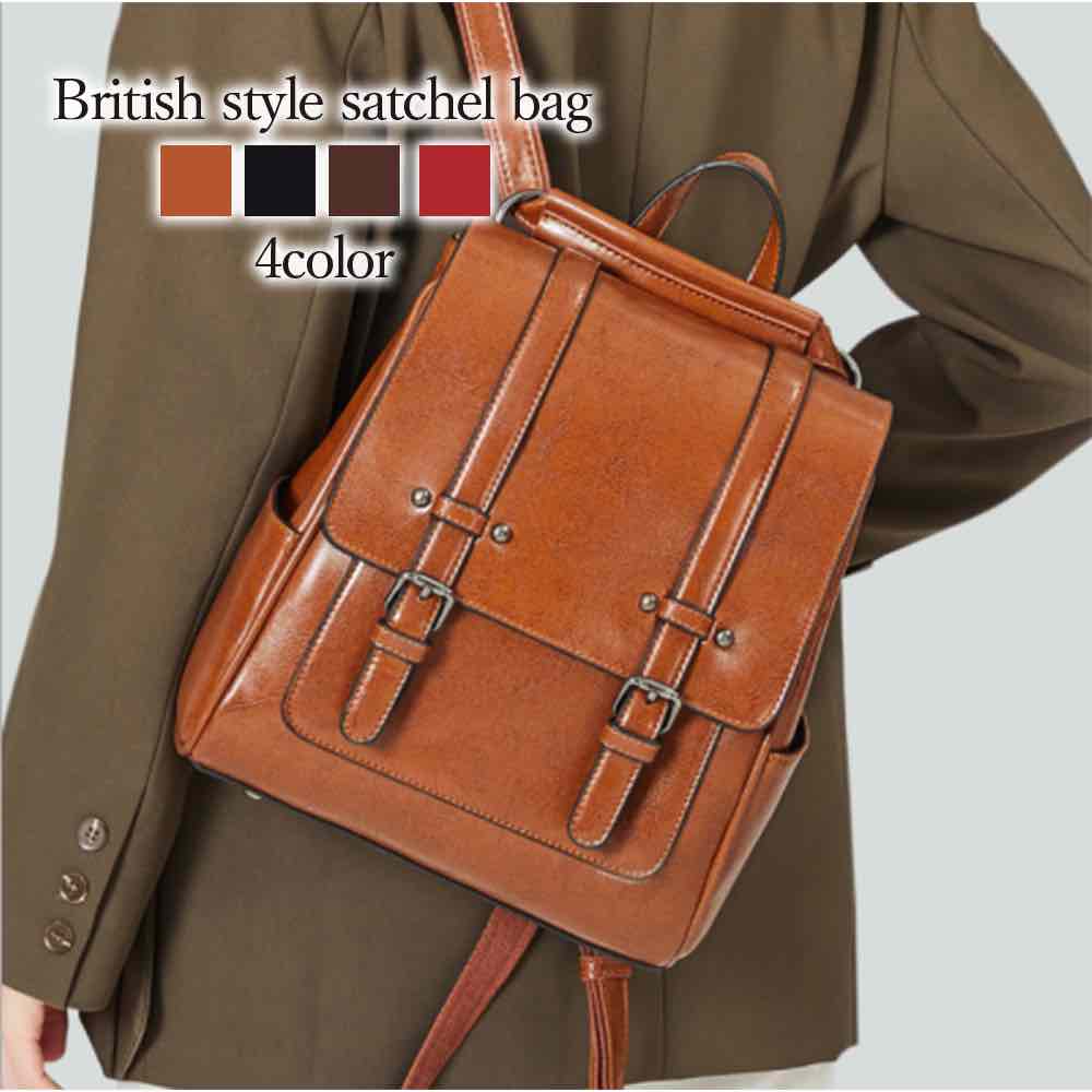 リュック レディース 英国風サッチェルバッグ 人気 大人 レザー 軽量 革 四角 アウトドア 大容量 防水 撥水 本革 代 軽い パソコン PC 小さめ 40 夏 大きめ ブランド ノートPC おしゃ