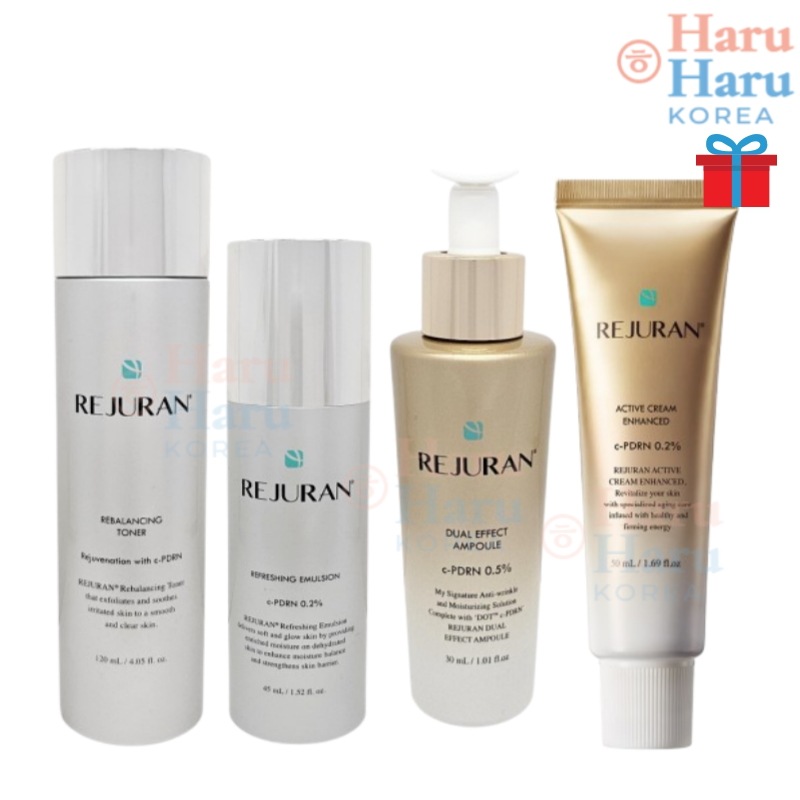 【ゴールド4点セット】【リニューアル】トナー 120mL+ エマルジョン45mL+デュアル エフェクト アンプル 30mL+アクティブクリーム/PDRN(c-PDRN)/基礎化粧品セット 毛穴 しわ