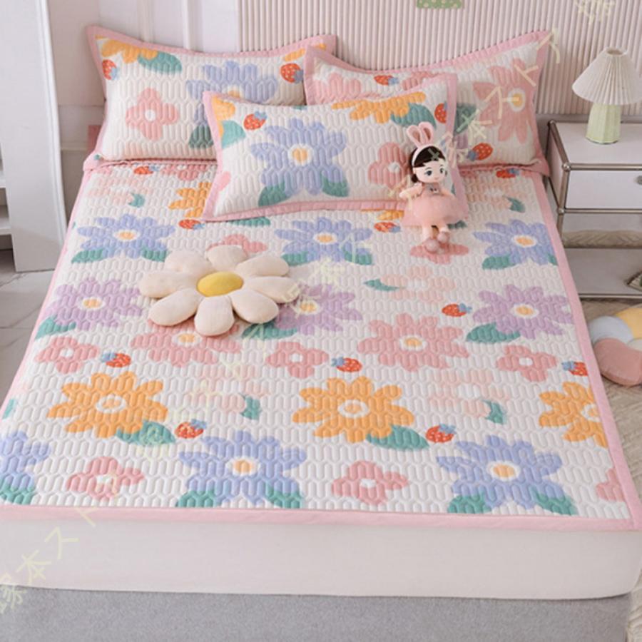 敷きパッド クイーン クール ベッドパッド 汗取り敷きパッド 洗える 新生活 丸洗いOK 車中泊 ふっくら 防ダニ 抗菌防臭 ふわふわ クイーン かわいい