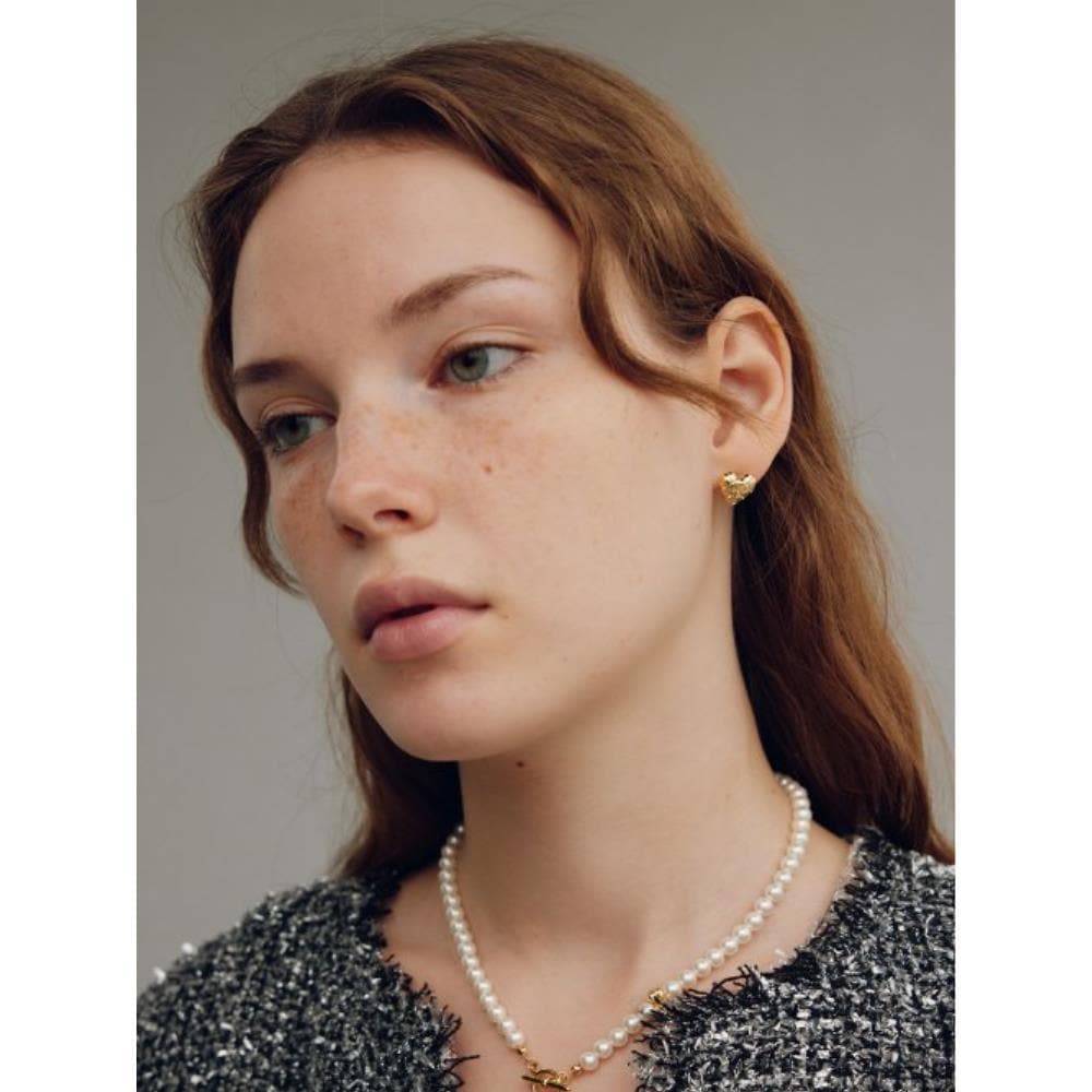 VINTAGE HOLLYWOOD Quilting Heart Earrings VH239OEA005B