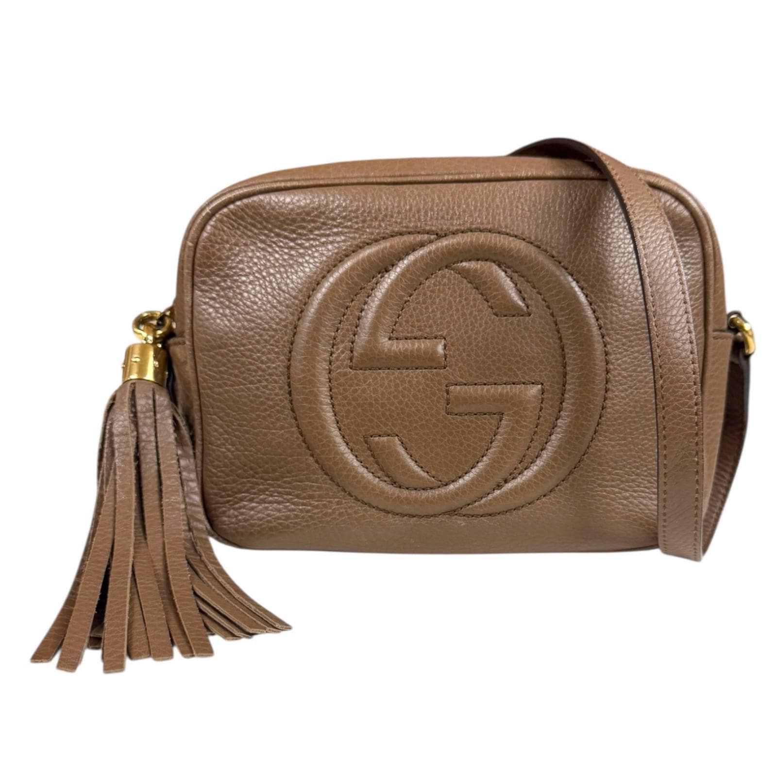 グッチ ディスコバッグ ソーホー ショルダーバッグ レザー 308364 ブラウン GUCCI 中古
