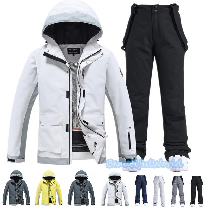 スノーボードウェア 上下セット スキーウェア メンズ レディース セットアップ 男女兼用 スノボウェア スノーボード ジャケット パンツ 撥水防風 保温 雪遊び 暖かいH81
