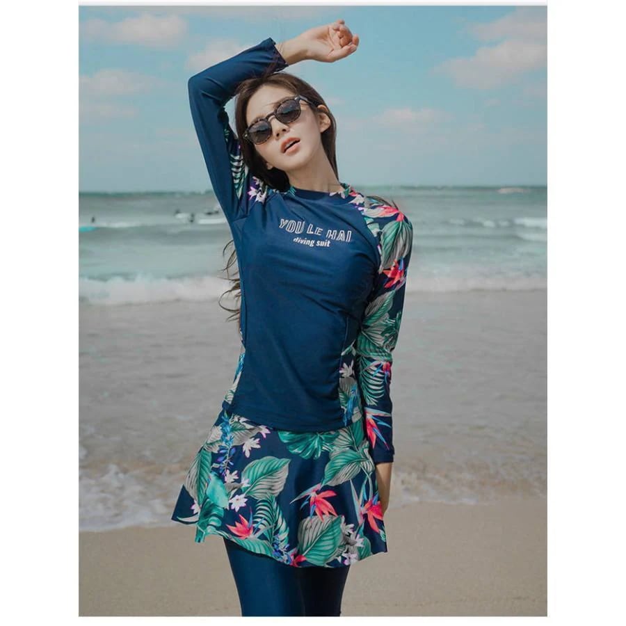 水着 レディース 体型カバー 3点セット フィットネス 水着 おしゃれ 競泳水着 スポーツウェア 長袖 UV カット 紫外線 カバーアップ ショートパンツ 4,760円