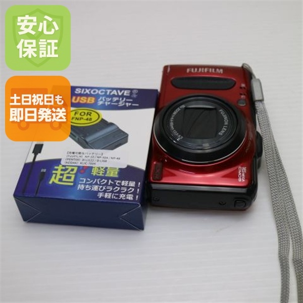 美品 FinePix F600EXR レッド FUJIFILM デジカメ 90