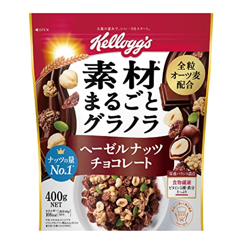 ケロッグ 素材まるごとグラノラ ヘーゼルナッツ チョコレート 400g ×6袋 5,074円