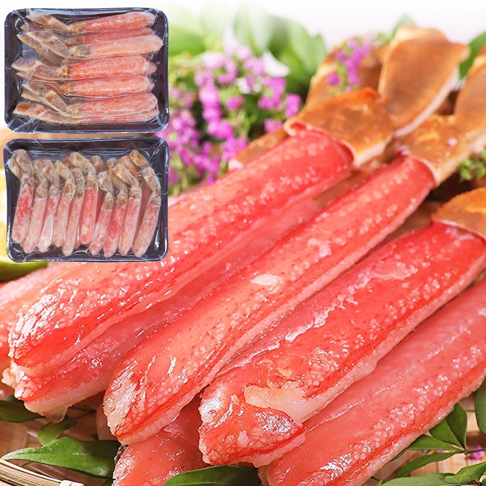 生ズワイガニ 【サイズ2種 特大8Lから10Lサイズ&4Lから5L】 ズワイガニ ポーション 1kg ズワイ蟹 蟹しゃぶ 極太 大 ずわい蟹 剥き身 蟹鍋