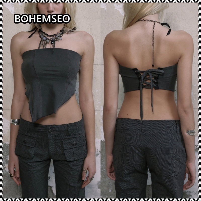 bohemian seoul COVER STITCH PANEL BUSTIER