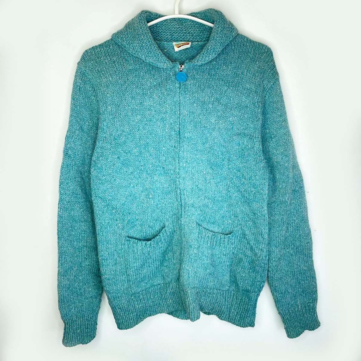 【中古】ヒステリックグラマー FIRE BEAR ヒスベアー ニット ジップアップ F ブルー レディース HYSTERIC GLAMOUR