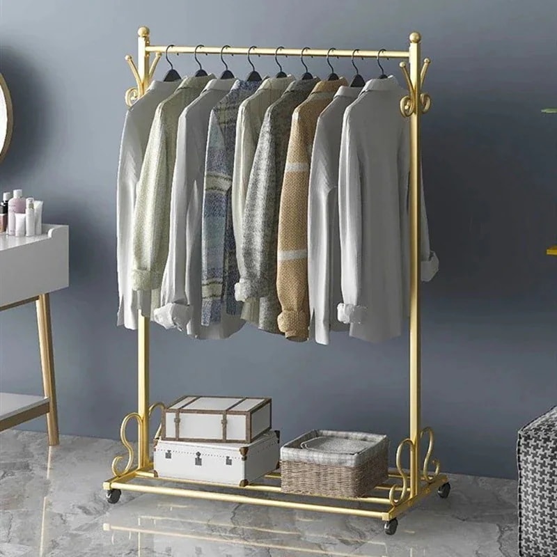 送料無料コートラック シンプルなアイロン洋服ラック 床物干しラック 室内収納ラック ハンガーラック ハンガーラック 収納 大容量 洗濯物干し 収納 収納ラック ラック