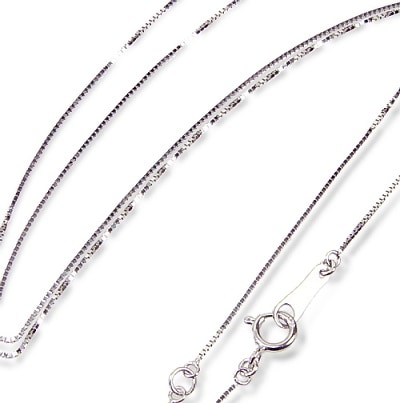 10金ホワイトゴールドベネチアタイプチェーン（ペンダント用）