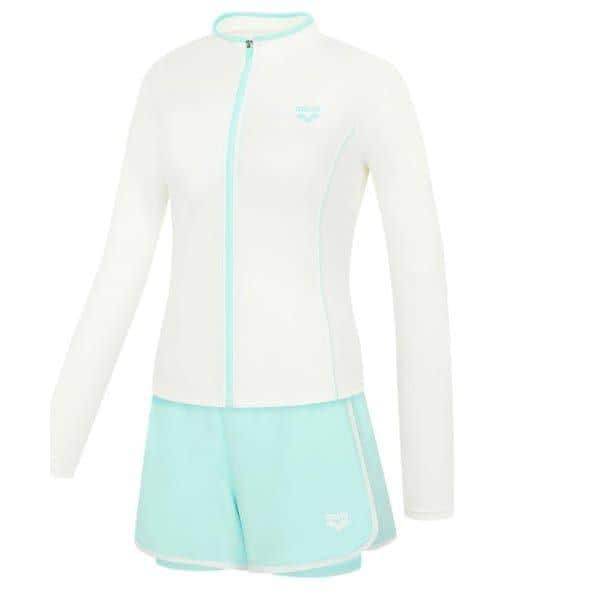 ウェービー レギュラーフィット ジップアップ ラッシュガード 3PCS セット A6BL1PS01 (WHT,BLK ,NVY)