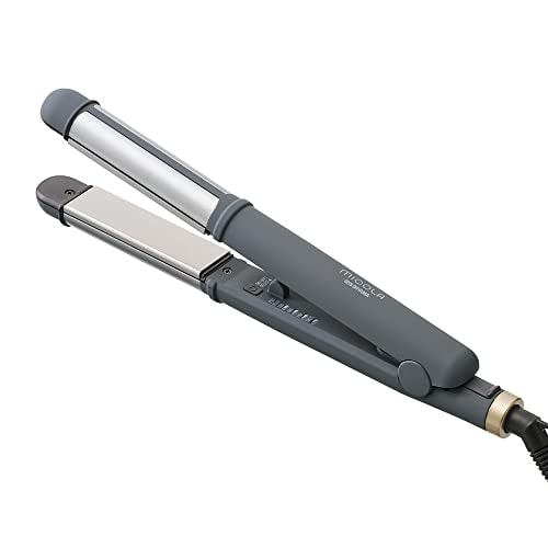 【立ち上げ30秒軽量両面】アイリスオーヤマ MiCOLA (ミコラ) ストレートアイロン 海外対応 温度調節可能 HIR-MS201-H ダークグレー