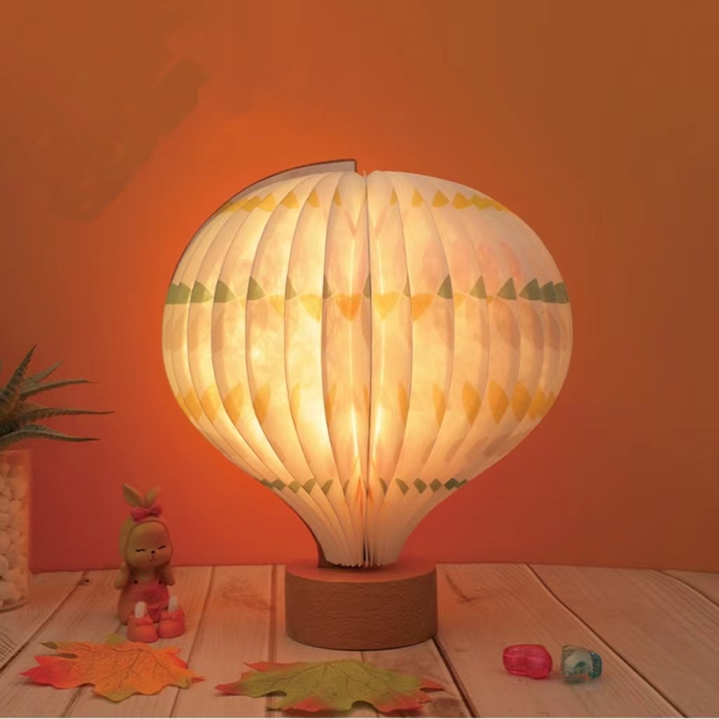 熱気球ライト ベッドサイドランプ デスクライト　LEDライト プレゼント　折りたたみ式　usb充電式 間接照明