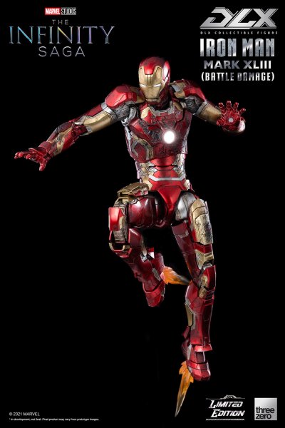 threezero The Infinity Saga DLX Iron Man Mark43 アクションフィギュア 3Z03650C0 Battle damage Edition