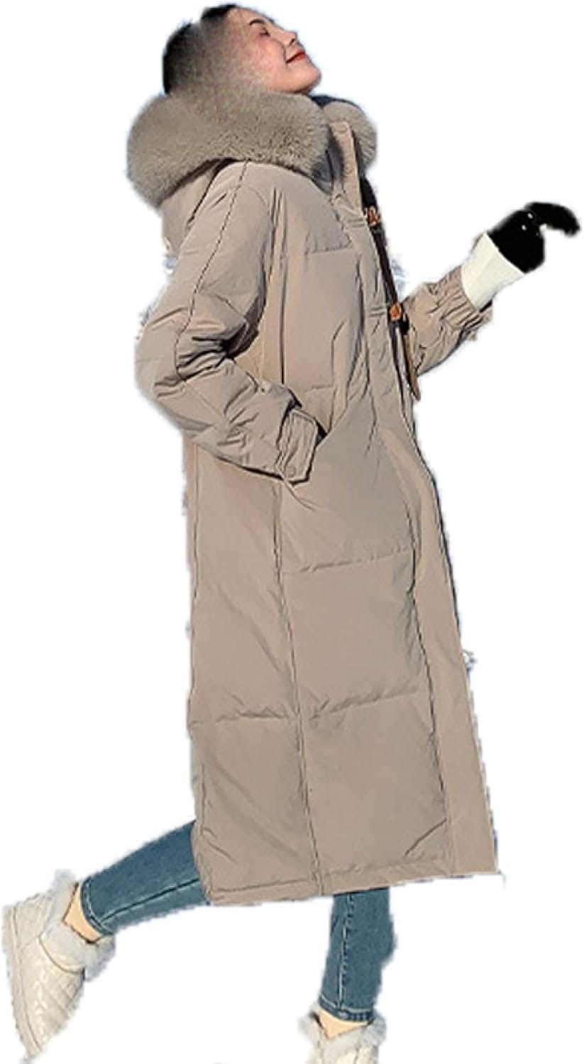 ダウンジャケット レディース ダウンコート ロング丈 アウター レディースダウン フード付き 厚手コート ファー付き 無地 暖かい 軽量 防風 防寒 秋冬服 オシャレ 通勤 20代 30代 40代 5