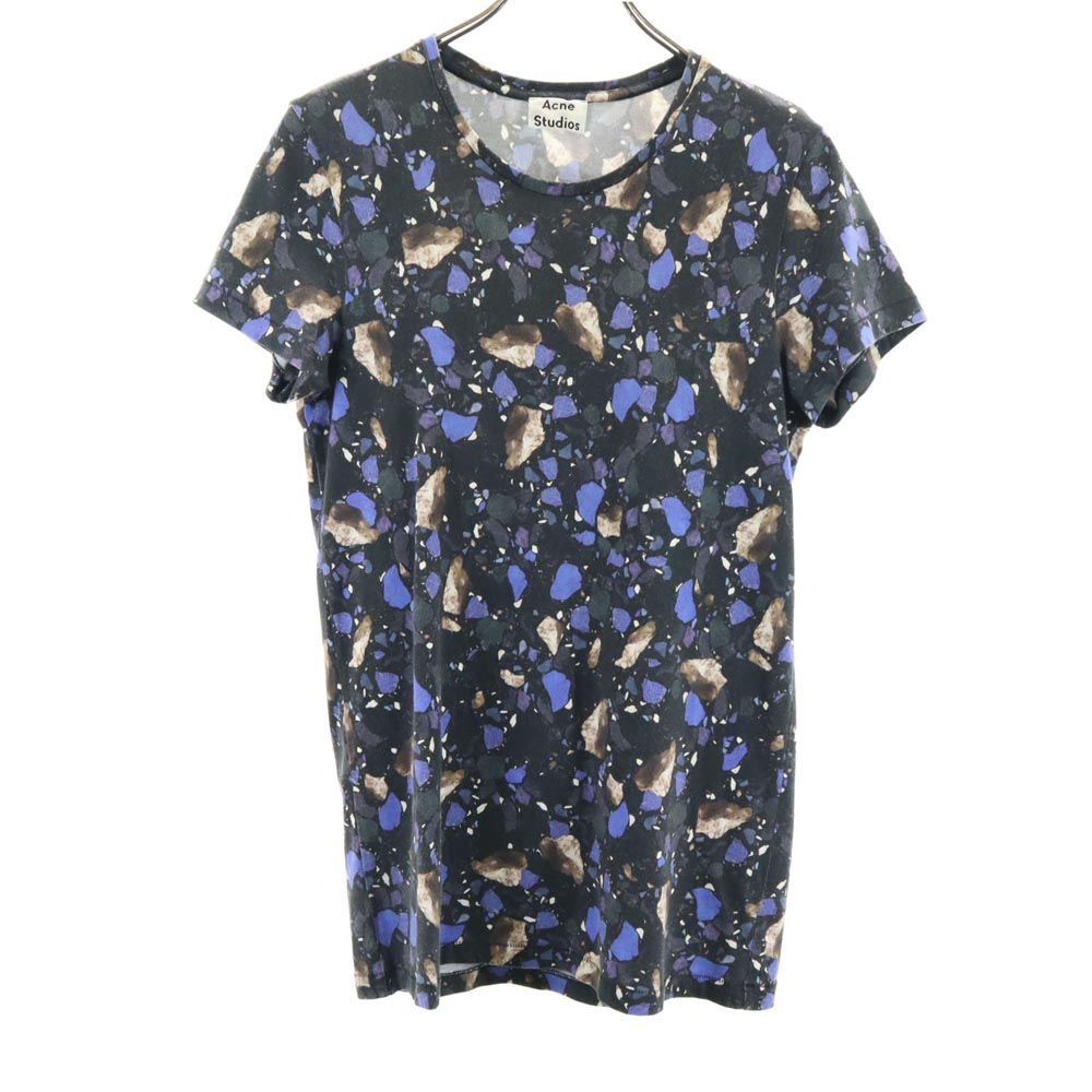 総柄 半袖 Tシャツ XXS 黒系 メンズ