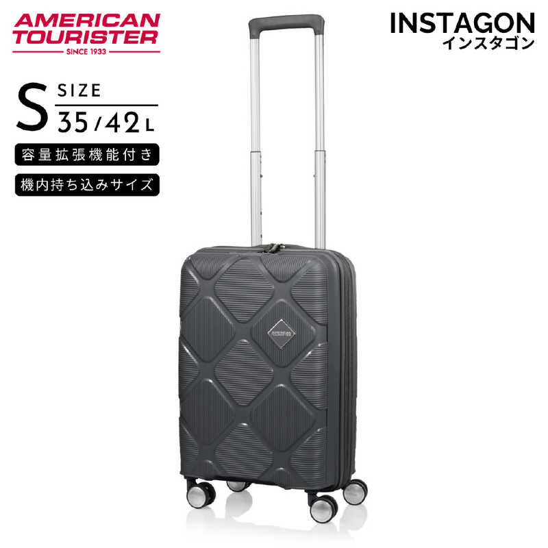 アメリカンツーリスター　拡張機能付きキャリー 機内持込 ( Sサイズ ) INSTAGON ( インスタゴン ) ［ TSAロック搭載 ］ ダークグレー　HJ4＊78011