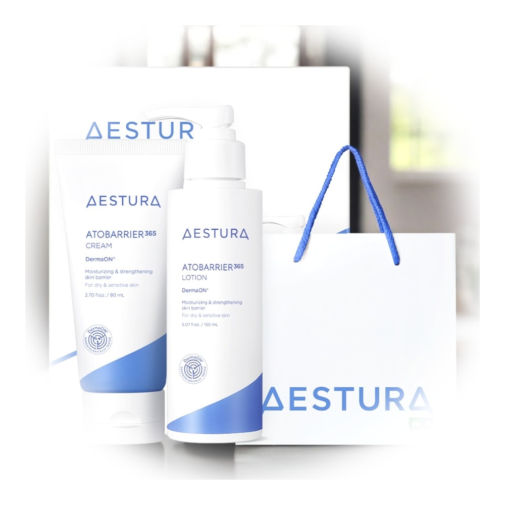 【NAVER限定ダブル】アトベリア365 保湿2種セット（クリーム&ローション）[高保湿+肌バリア+ギフトバッグ付]
