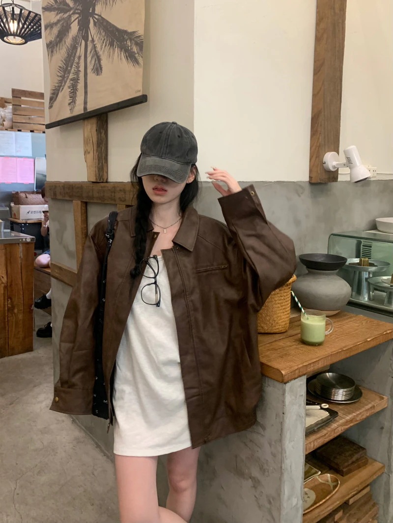 秋冬 長袖 ジャケット韓国 かわいい ハイネック スタンドネックショート アウター 羽織り合成レディースフェイクコーデカジュアルシルエットゆったりファッション系サイズ 色っぽ女っぽきれい大人