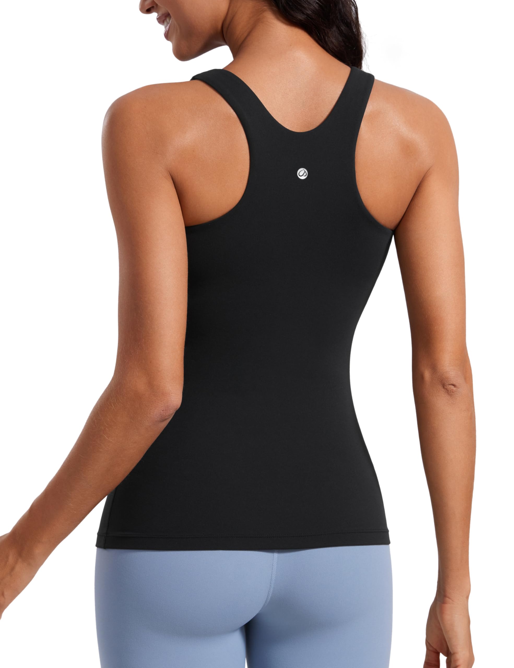 [CRZ YOGA] タンクトップ スポーツ レディース パッド付 カップ付 レーサーバック 大きいサイズ ヨガウェア トップス カップ付き Butterluxe ブラック XL 5,255円