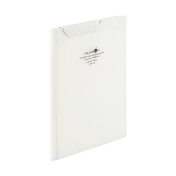 （まとめ）リヒトラブ AQUA DROPsクリップファイル A5 乳白 F-5065-1 1枚(×20セット)