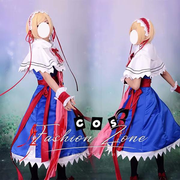 【品質良い 大好評中】迅速な出荷東方Project（東方プロジェクト） アリス・マーガトロイド コスプレ衣裝 ウィッグ 靴 コスチューム cosplay ハロウィン 仮装 変装