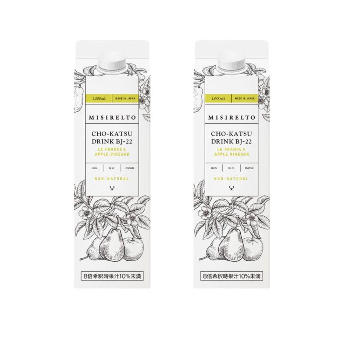 【2本セット】MISIRELTO ミシレルト　CHO-KATSU ドリンク BJ-22 (ラ・フランス＆アップルビネガー) 1000ml