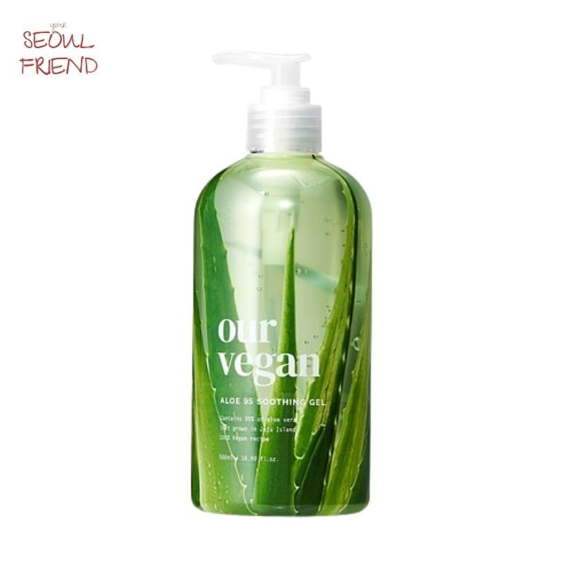 アワー ヴィーガン アロエ 95 スージング ジェル 500ml 1個