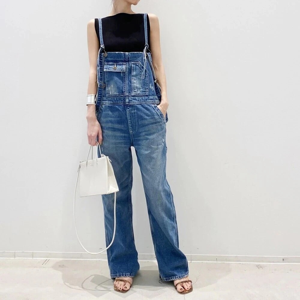 【新品】【Tk大人気】スラックスパンツ テーパードパンツ脚長効果スキニーパンツ サロペット ハイウエストパンツ デニムパンツ オーバーオール ロングズボン ワイドパンツ デニムパンツ サロペットワイド