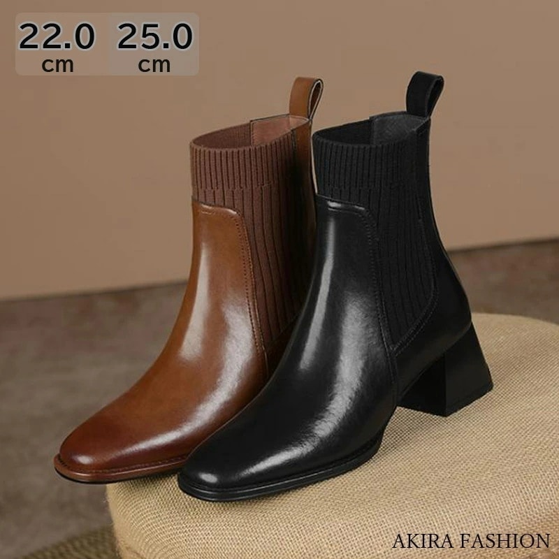 最安値販売ショートブーツ レディース 歩きやすい ポインテッドトゥ ローヒール サイドゴア ブーツ ストレッチ ラウンドヒール ブラック 黒 靴 ショート 太ヒール チャンキーヒール 大きいサイズ