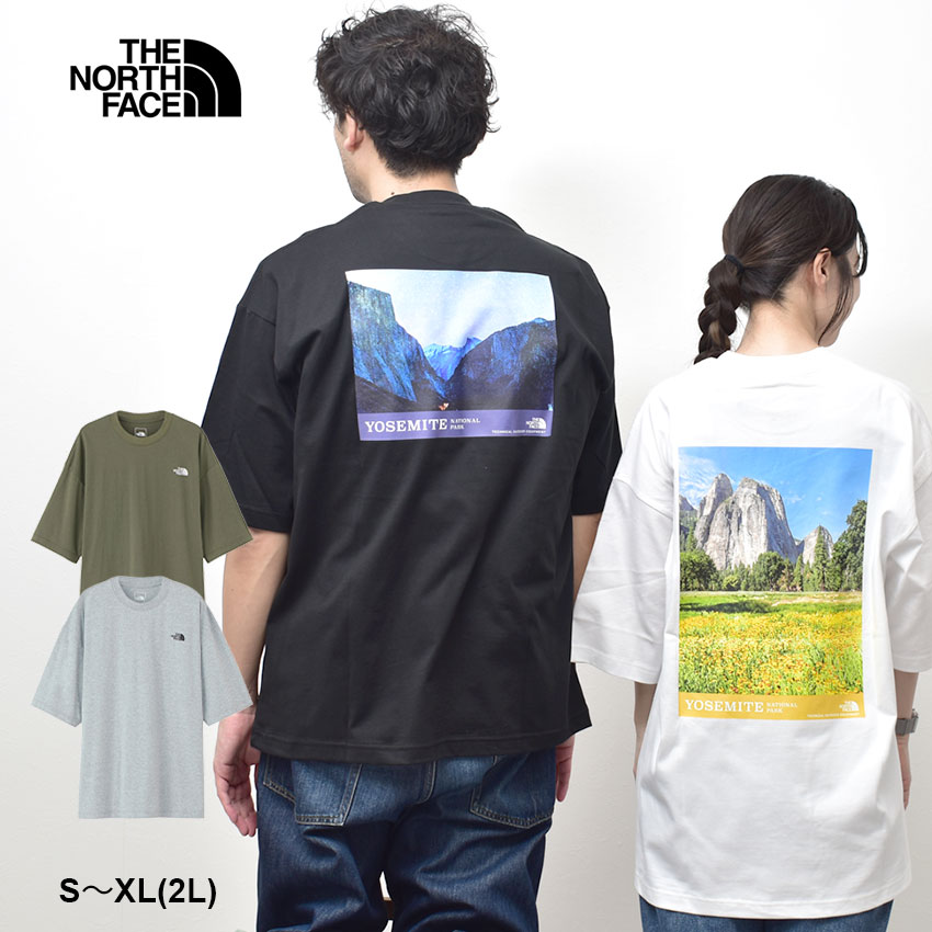 半袖Tシャツ レディース メンズ ショートスリーブヨセミテシーナリーティー ホワイト 白 カーキ NT32436 トップス アウトドア レジャー シンプル ブランド プリント