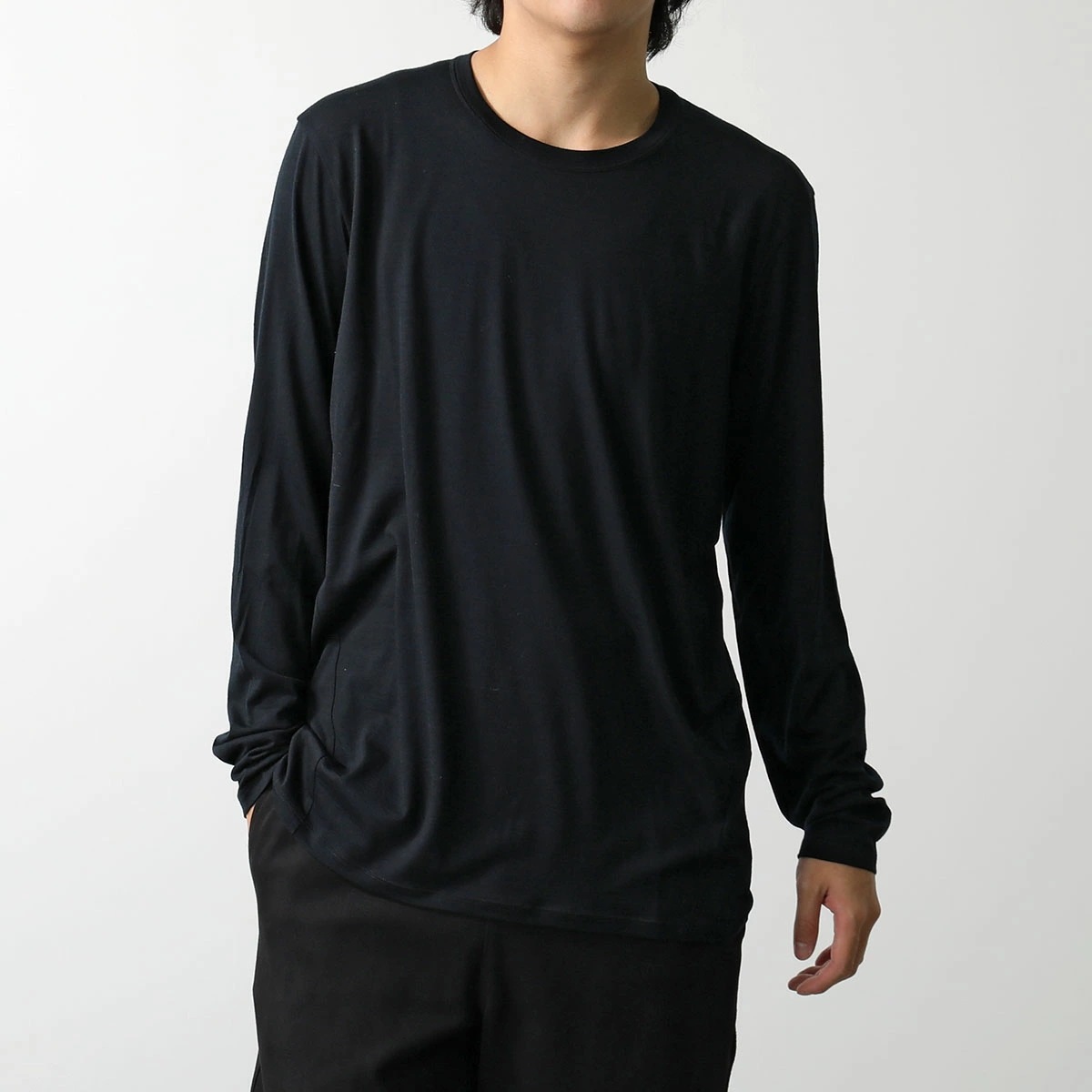 ARCTERYX アークテリクス Tシャツ Frame LS Shirt M X000007258 メンズ 長袖 カットソー メリノウール混紡 クルーネック 無地 Black