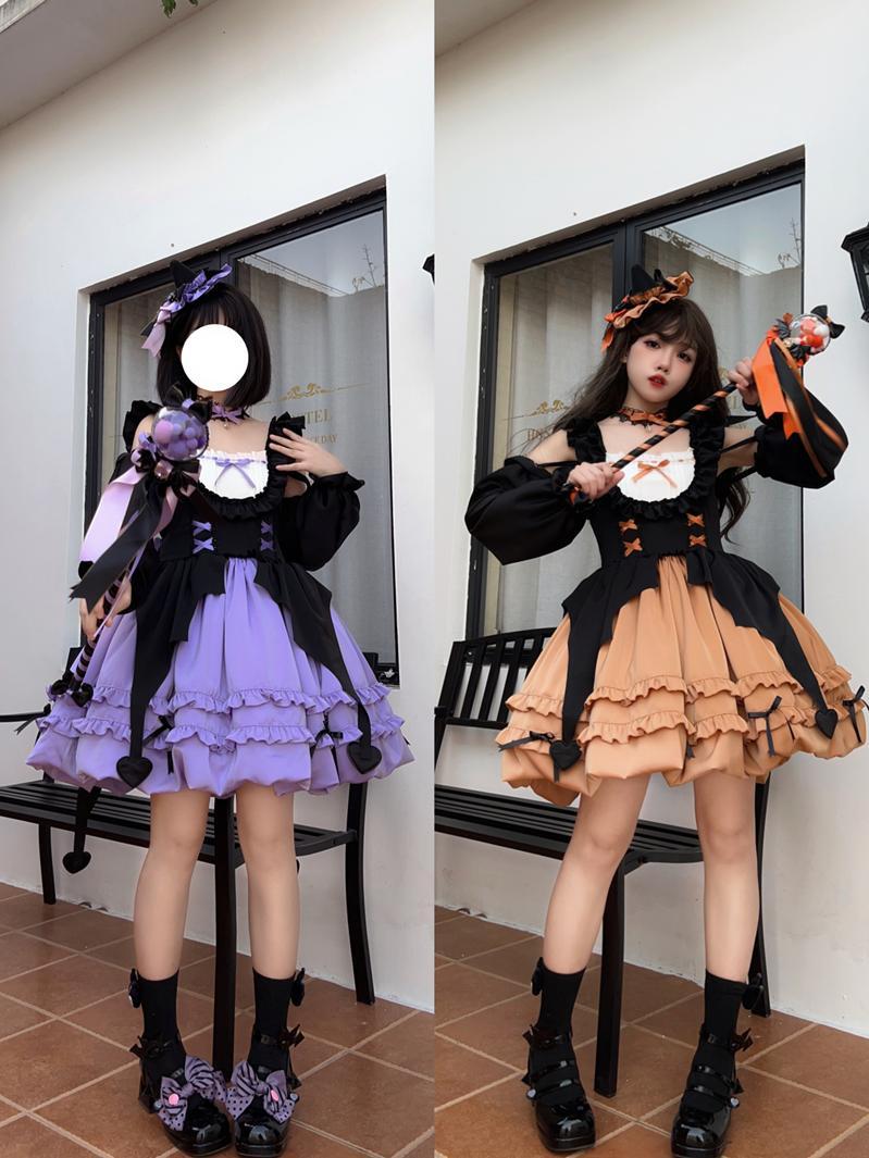 人気No.1！売上累計No.1！【星夜の魔女ロリータ洋装ハロウィンjskキャミソールワンピース クリスマス