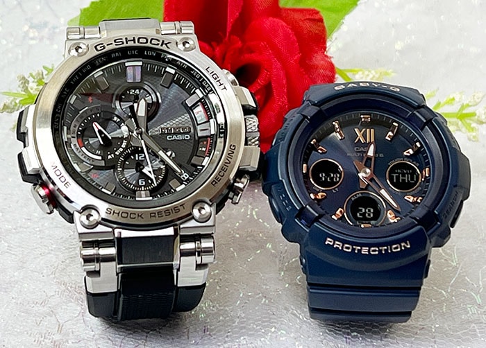 恋人たちのGショックペア G-SHOCK BABY-G ペアウォッチ ペア腕時計 カシオ 2本セット gショック 電波ソーラー MTG-B1000-1AJF BGA-2800-2AJF ラッピング無料