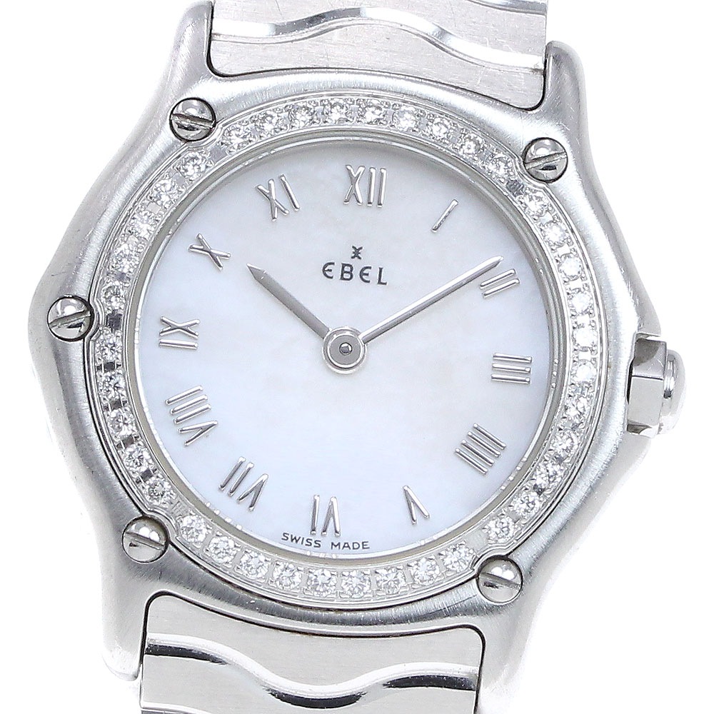 エベル EBEL E9157114 クラシックウェーブ ダイヤベゼル クォーツ レディース _835944【中古】