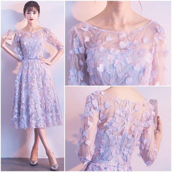 パーティードレス 結婚式 二次会 ワンピース 結婚式 お呼ばれドレス ドレス 結婚式 お呼ばれ ドレス パーティードレス レディース 結婚式 パーティー お呼ばれ 二次会 フレアー ピンク 花柄 透け 8,356円