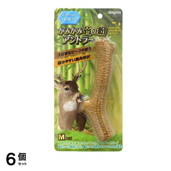 dogrin 犬用 かみかみ竹の粉アントラー ハードタイプ Mサイズ 1本入 (TK-05) 6個セット