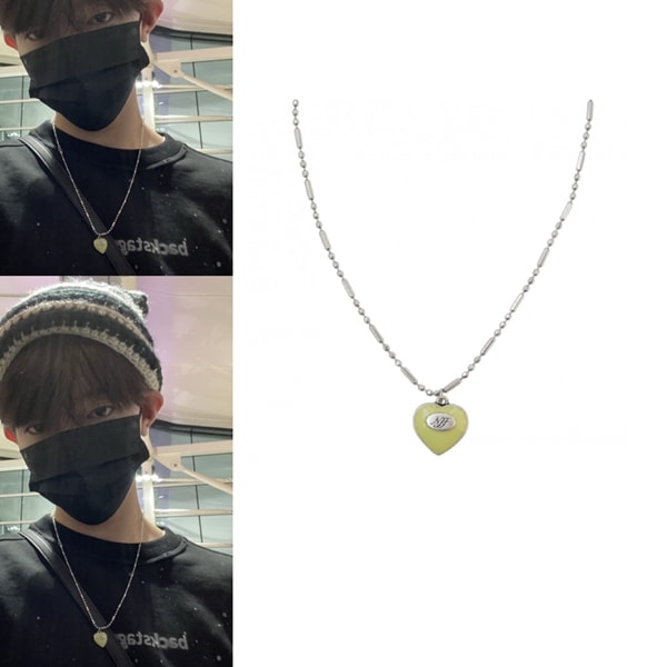 [ZEROBASEONE ジャンハオ 着用] NFF heart polish necklace oilve