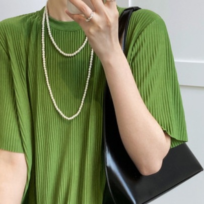 ワンピース ゆったり ロング ロング丈 半袖 ラウンドネック Iライン リブ 伸縮性 通気性 薄手 きれいめ シンプル 上品 おしゃれ お洒落 レトロ アジアン エスニック エキゾチック