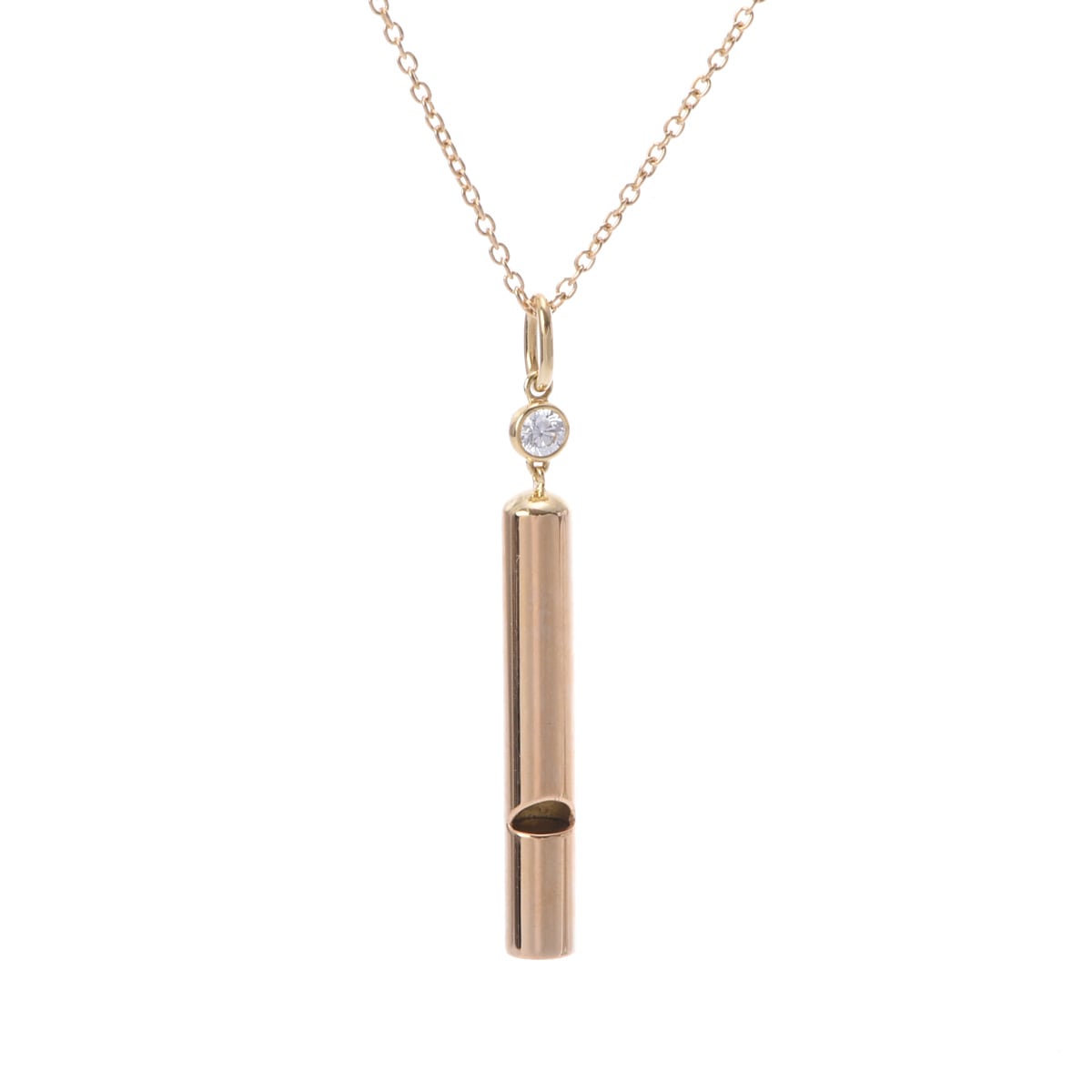 Gimel ギメル ダイヤ 0.073ct レディース K18イエローゴールド ネックレス Aランク 中古 銀蔵