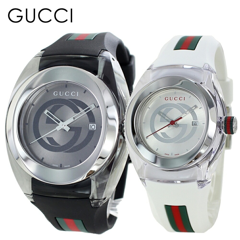 婚約 ギフト 贈り物 ペアウォッチ グッチ 腕時計 手表 結婚祝い 結婚記念日 プレゼント メンズ レディース SYNC シンク ラバー 夫婦 高級 時計 GUCCI カップル ペア ya137116
