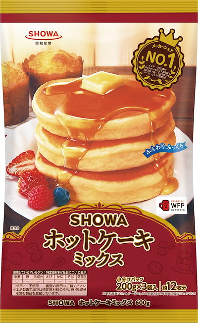 他サイト： 昭和 SHOWAホットケーキミックス600ｇ 200g×3の商品画像